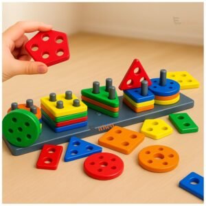 Geometric Angle Blocks for Kids | 26 Pcs Montessori Sorting & Stacking Educational Toy | Colorful Shape Sorter Puzzle for Toddlers 1-3 Years | Learning Activity Toy for Boys & Girls